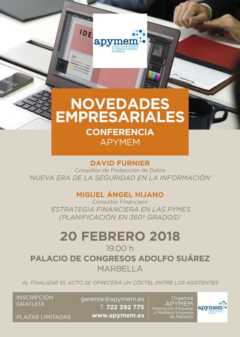 20180213 cartel conferencia novedades empresariales
